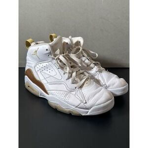 Jordan MVP White‎ Metallic Gold Sneakers Size 8 Women's